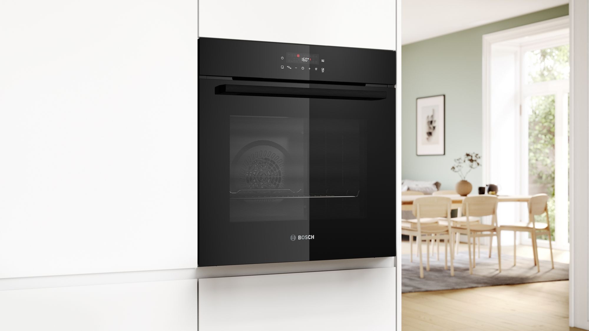 Four encastrable pyrolyse BOSCH Chaleur tournante 71L Noir - HBA571BB4
