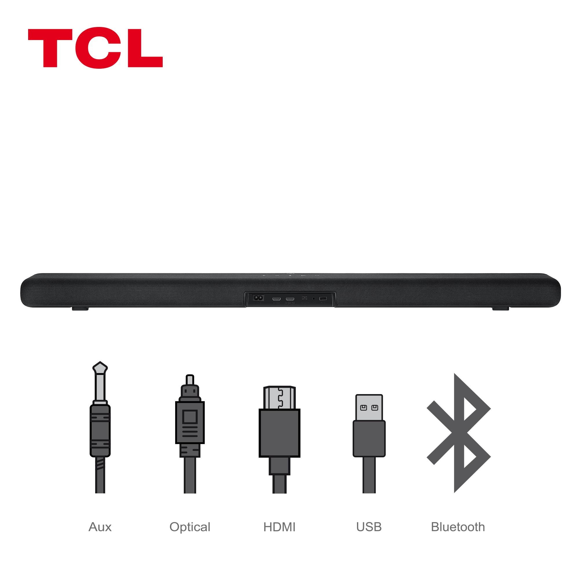 Barre de son TCL sans fil Série X, 7.1, 260W, Noir - TS8211 Barre de son TCL sans fil Série X, 7.1, 260W, Noir - TS8211