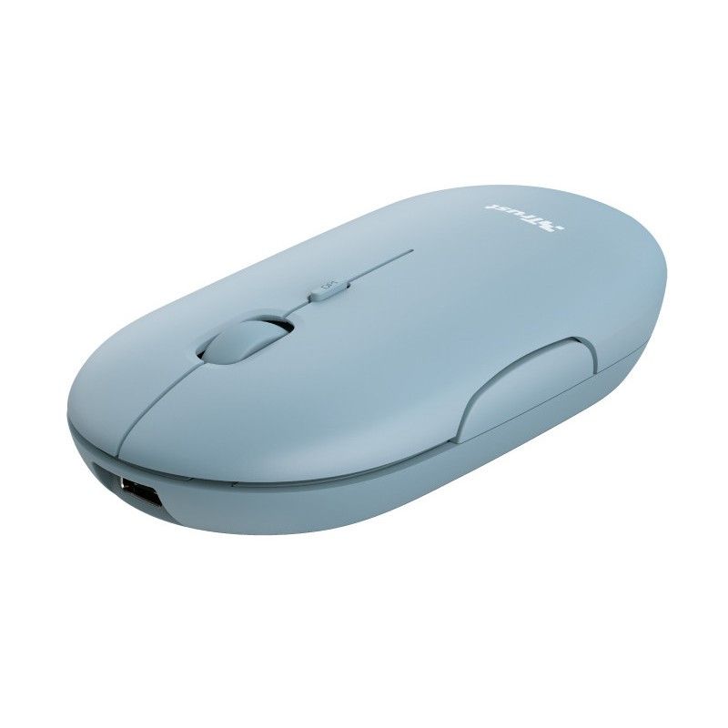 Souris gamer TRUST Sans fil Bluetooth Bleu PUCKBLEU-24126