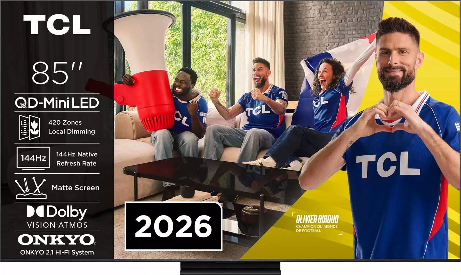 TV Mini LED 4K 214 cm TCL  - 85C6KPRO