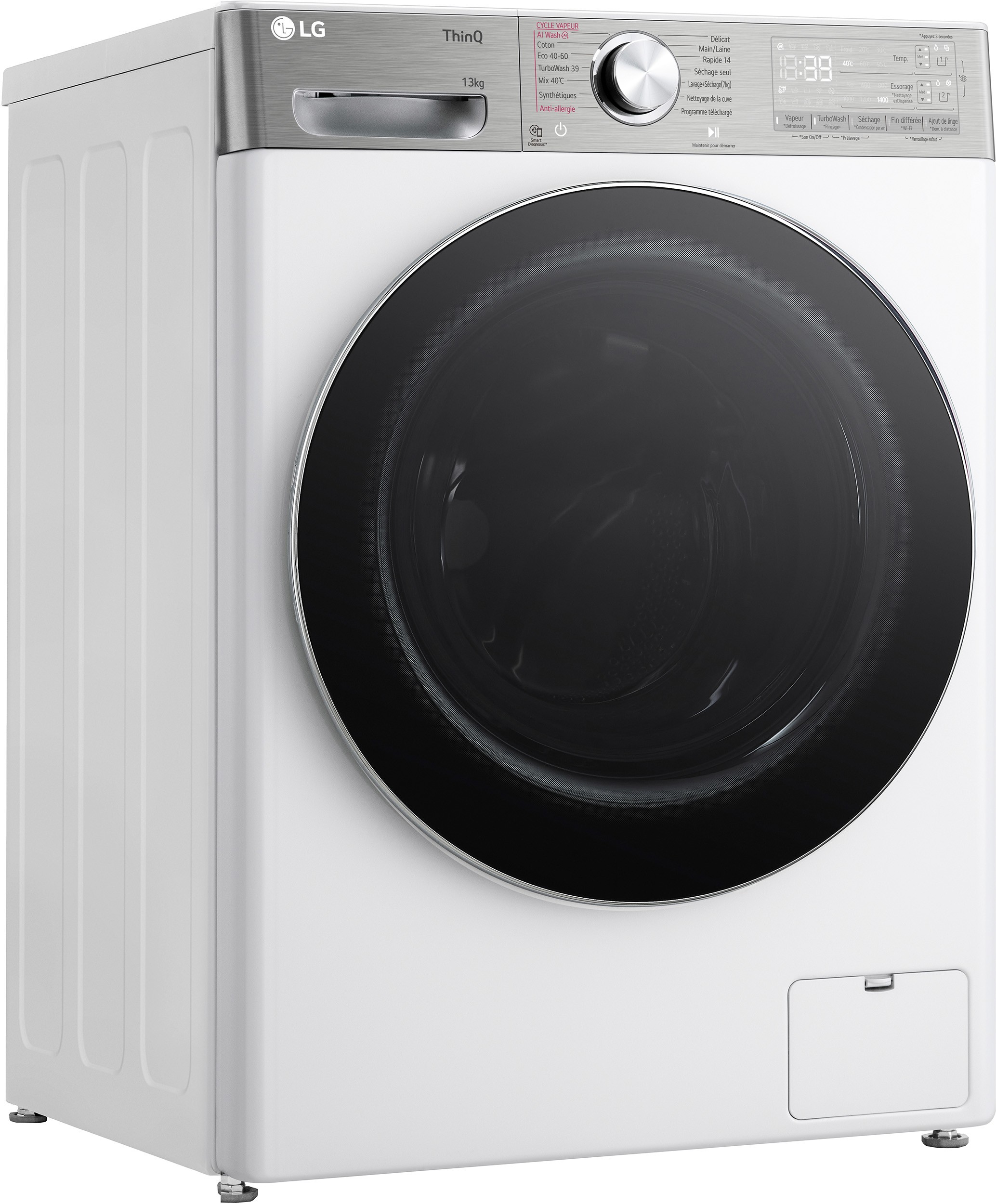 Lave linge sechant Frontal LG , 1400 trs/mn, 13/7kg, Blanc - F374R92WSTA Lave linge sechant Frontal LG , 1400 trs/mn, 13/7kg, Blanc - F374R92WSTA