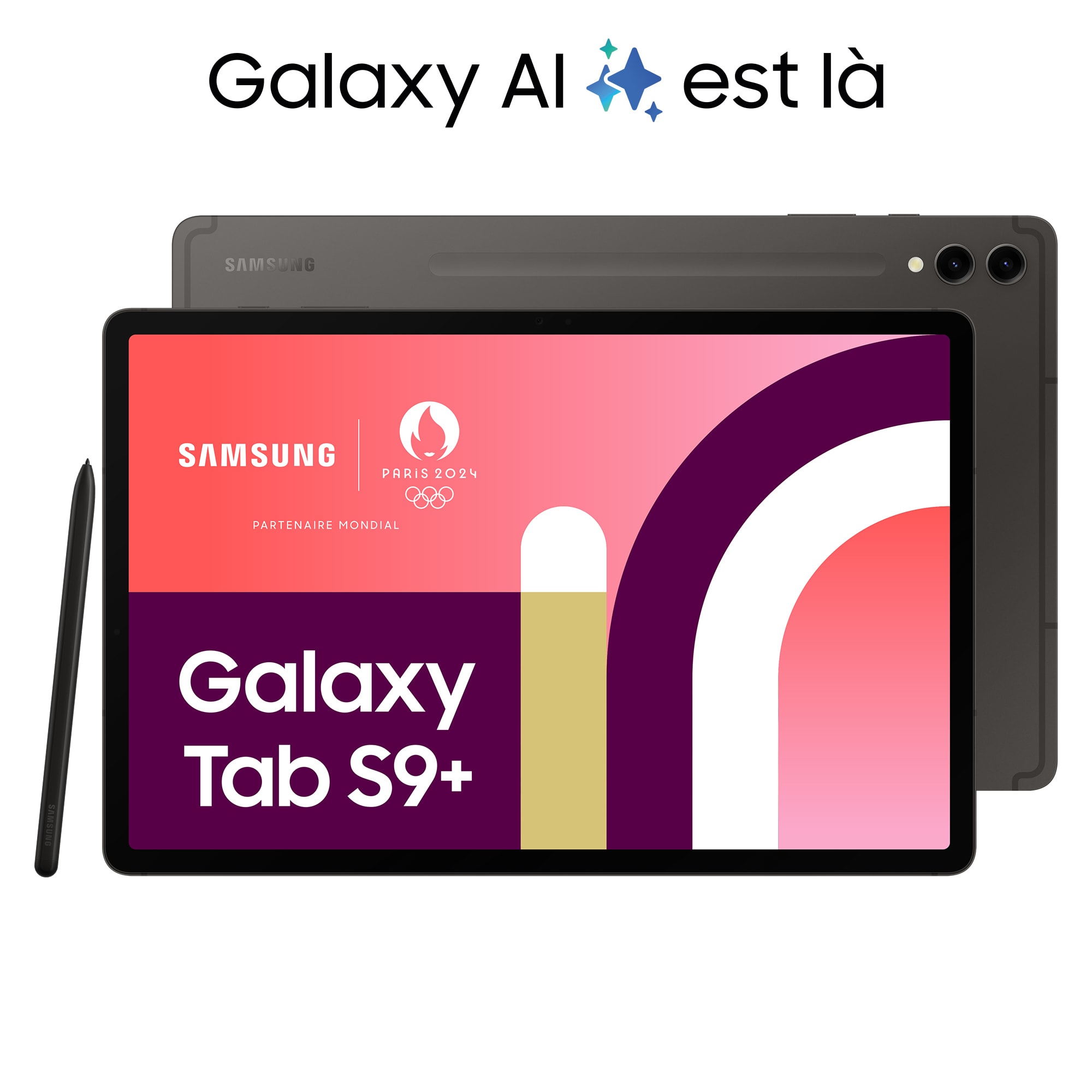 SAMSUNG Tablette tactile Galaxy Tab S9+ WiFi 512Go 12.4" Noir - SM-X810NZAEEUB
