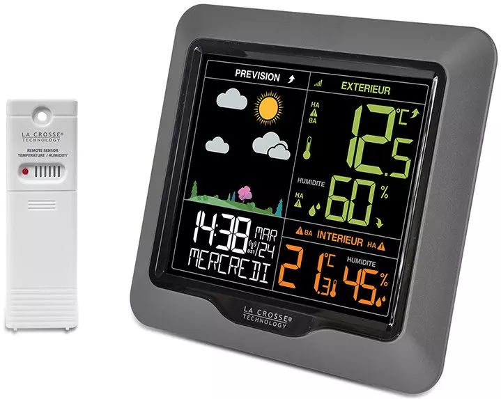 Station météo LA CROSSE TECH 433Mhz Gris WS6822-SILVER