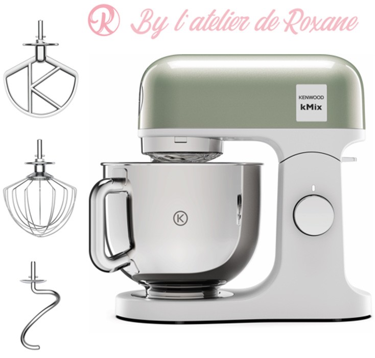 Robot pâtissier KENWOOD kMix by l'atelier de Roxane 1000W 5L Vert - KMX768GR Robot pâtissier KENWOOD kMix by l'atelier de Roxane 1000W 5L Vert - KMX768GR