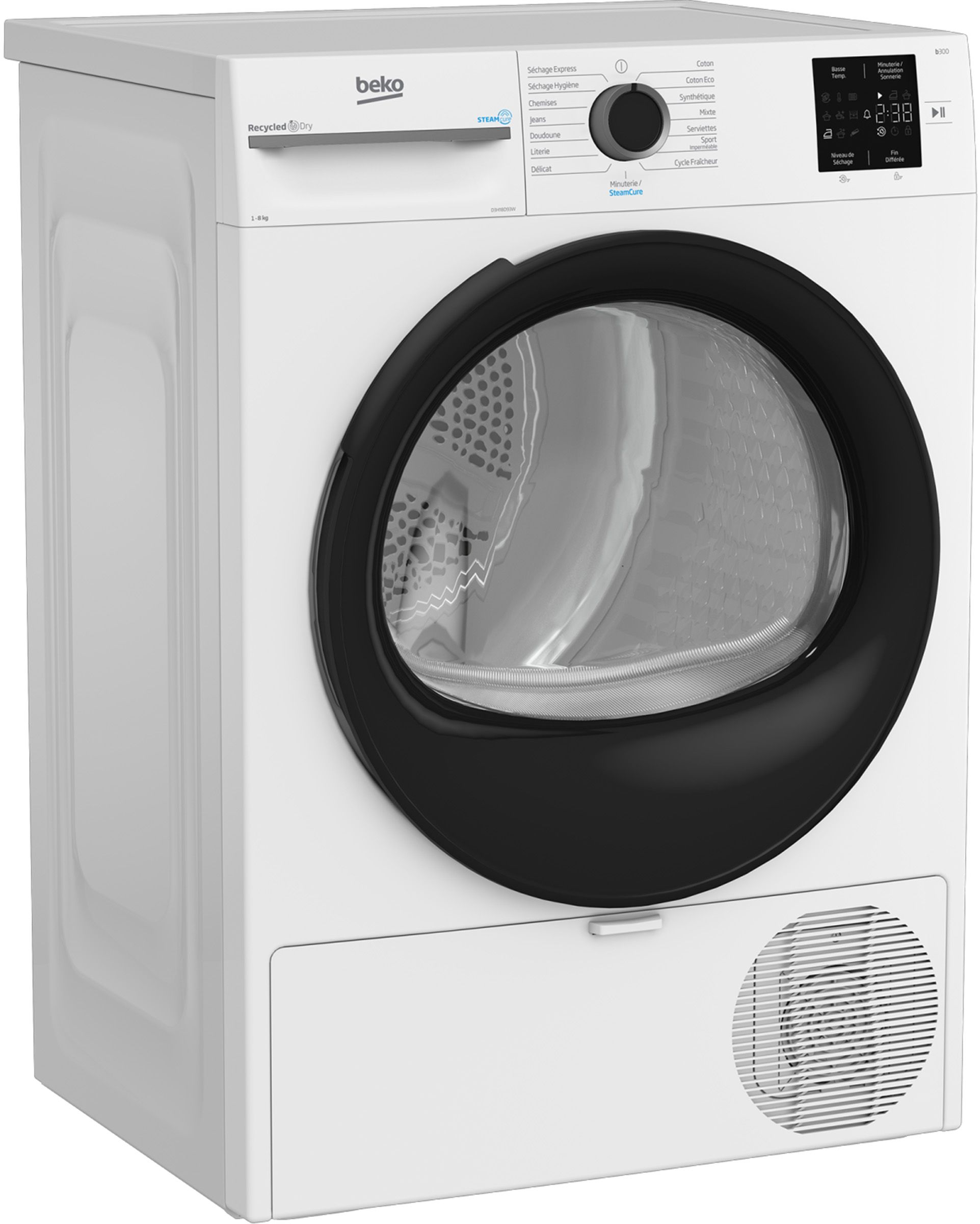 Sèche-linge pompe à chaleur BEKO  - D3H18D93W