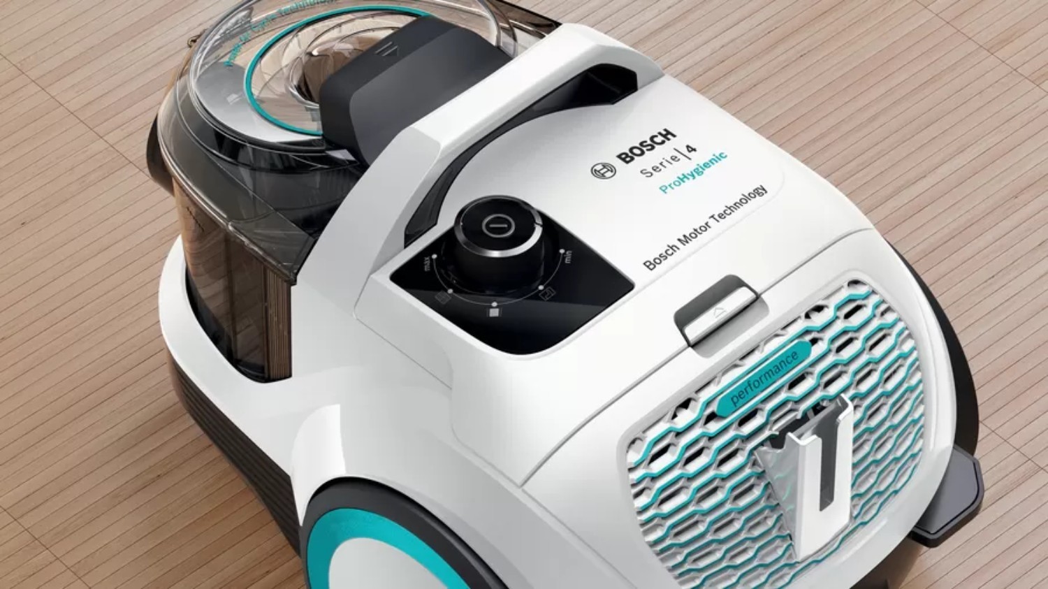 Aspirateur traîneau BOSCH sans sac ProHygienic série 4 550W Blanc - BGC21HYG1 Aspirateur traîneau BOSCH sans sac ProHygienic série 4 550W Blanc - BGC21HYG1