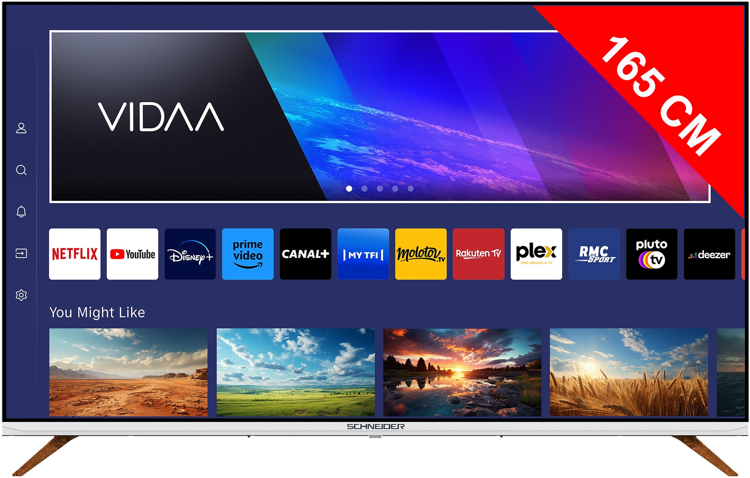 TV QLED 4K 165 cm SCHNEIDER UHD 65" 60 Hz - GMS65F1 TV QLED 4K 165 cm SCHNEIDER UHD 65" 60 Hz - GMS65F1