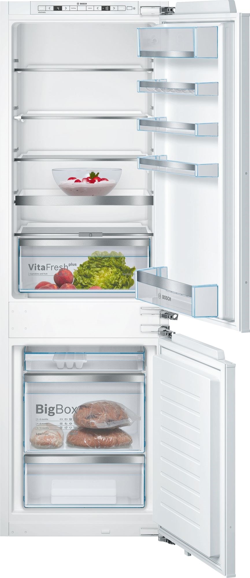 Réfrigérateur congélateur encastrable BOSCH 265L Froid statique Blanc KIS86AFE0