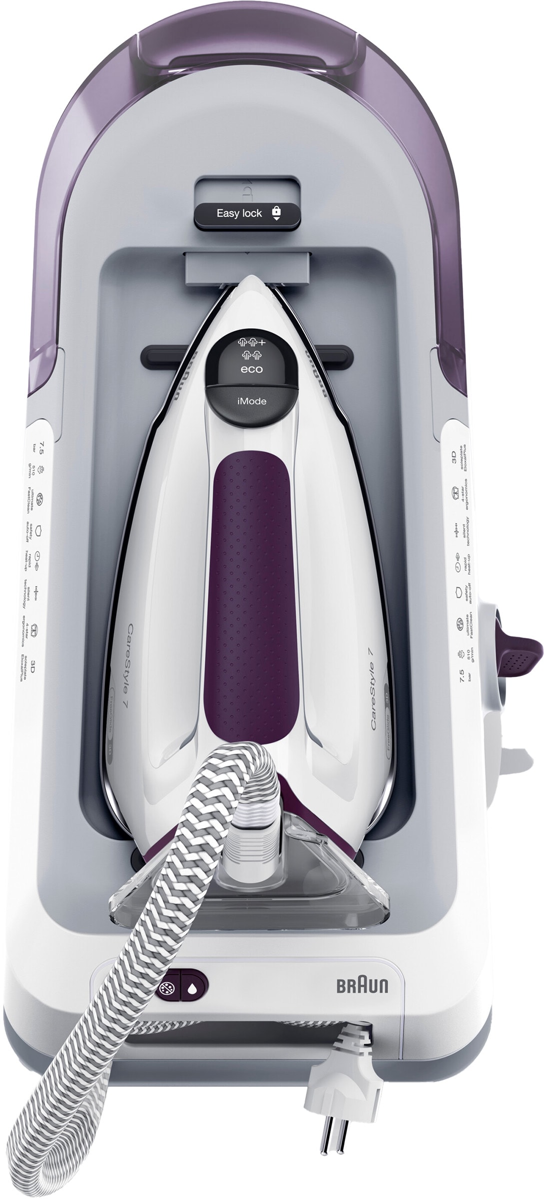 Centrale vapeur BRAUN CareStyle 7 Pro, 2700W, Violet - IS7266VI Centrale vapeur BRAUN CareStyle 7 Pro, 2700W, Violet - IS7266VI
