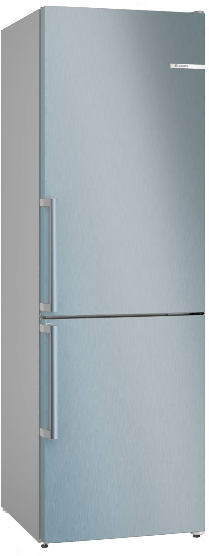 BOSCH Réfrigérateur congélateur bas Série 4 No Frost 321L Inox  KGN36VLDT