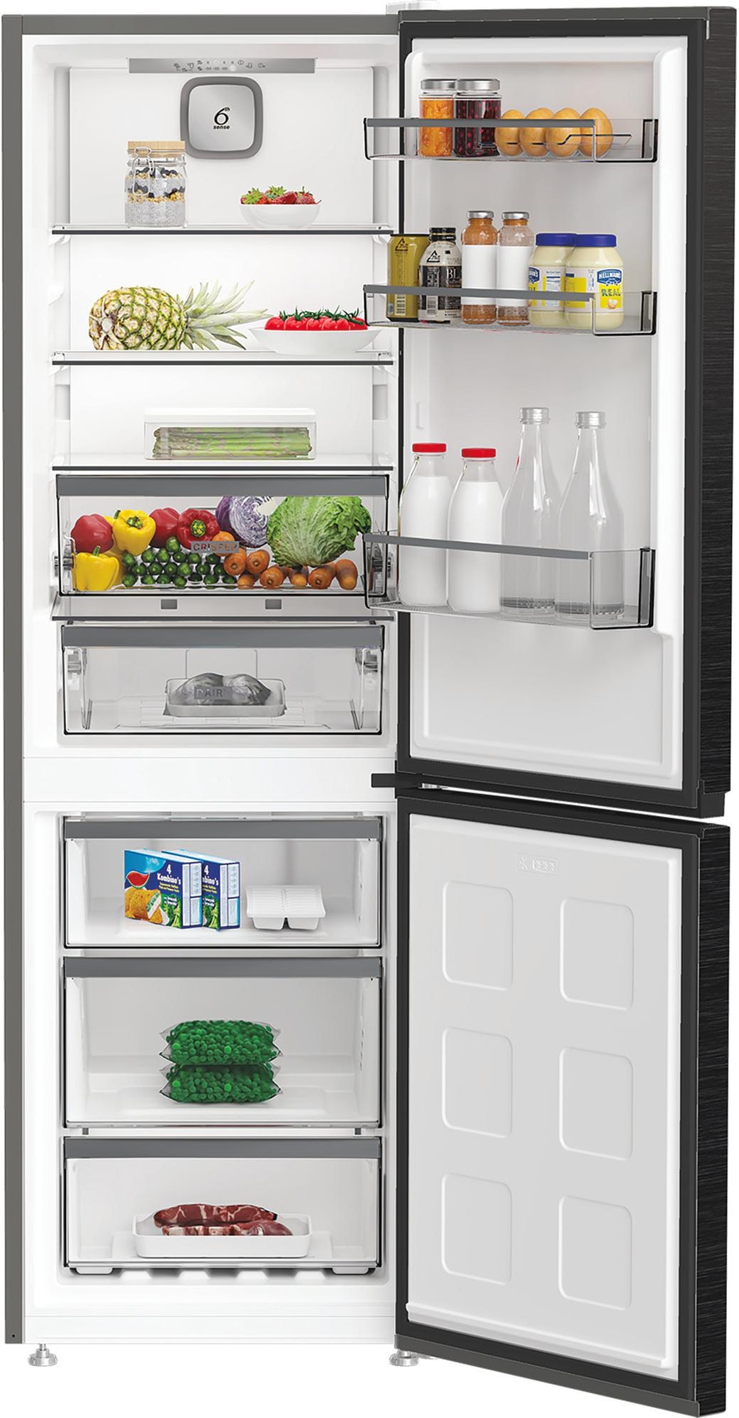 Réfrigérateur congélateur bas WHIRLPOOL Total No Frost, 316L, Noir - WHK25364XBR4E Réfrigérateur congélateur bas WHIRLPOOL Total No Frost, 316L, Noir - WHK25364XBR4E