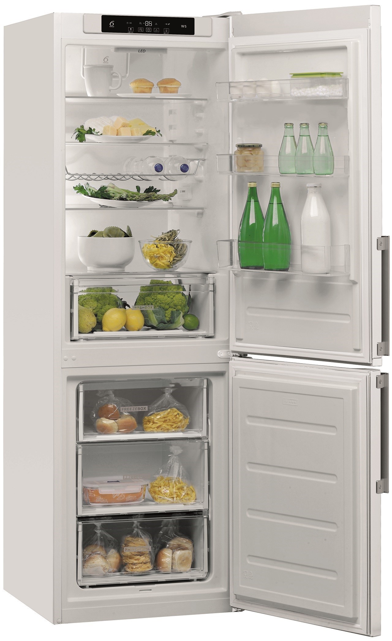Réfrigérateur congélateur bas WHIRLPOOL 6ème Sens Control - W5821CWH2