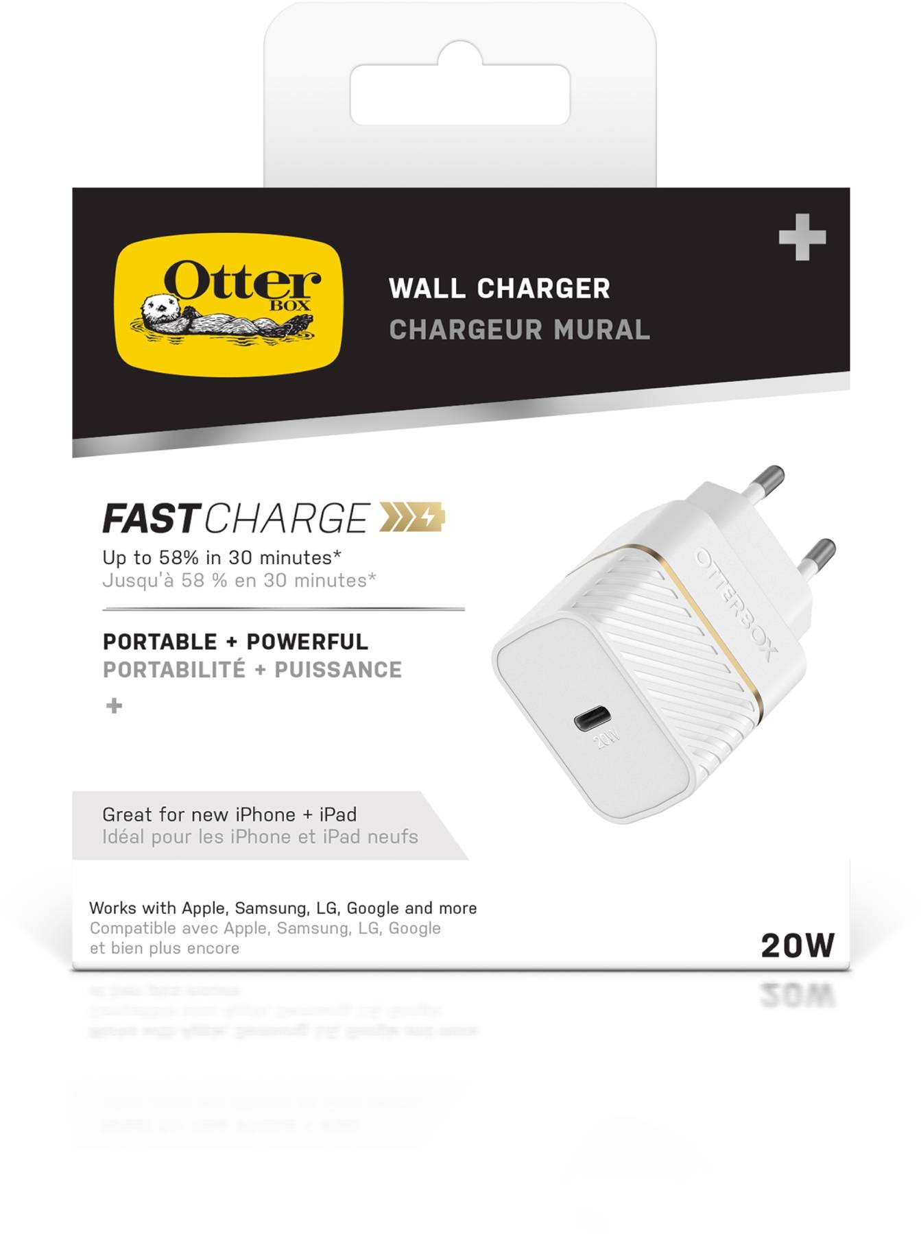 OTTERBOX Chargeur secteur  - OTTERCHARGER-20W-WH2