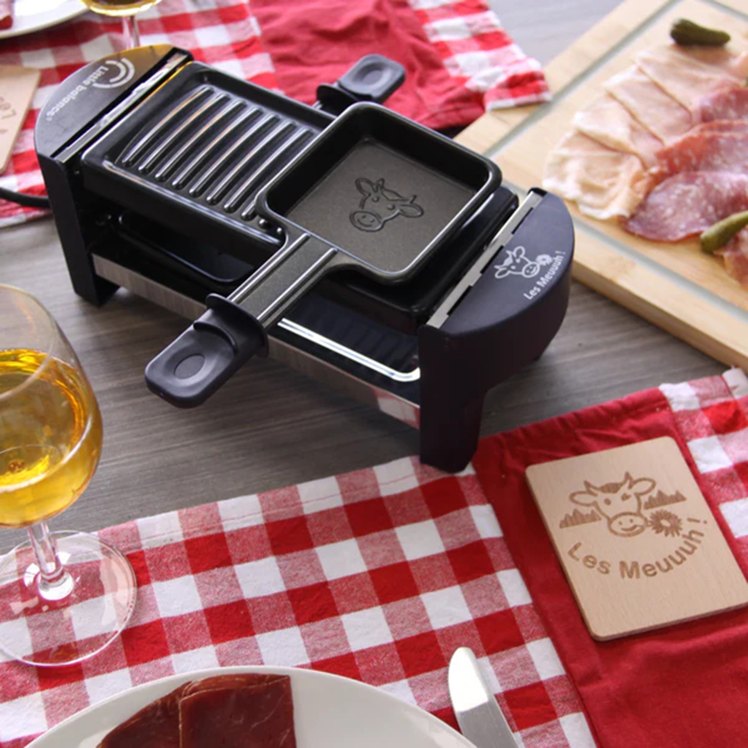 Raclette Multifonction LITTLE BALANCE 2 personnes 320W Bleu - 8616