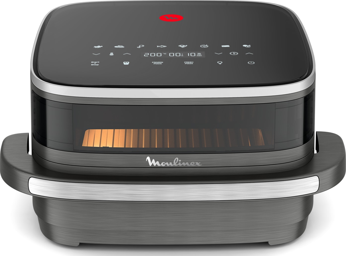 Friteuse à air chaud MOULINEX 4L 2200W 10 prog Hublot Tactile Gris AL402HF0