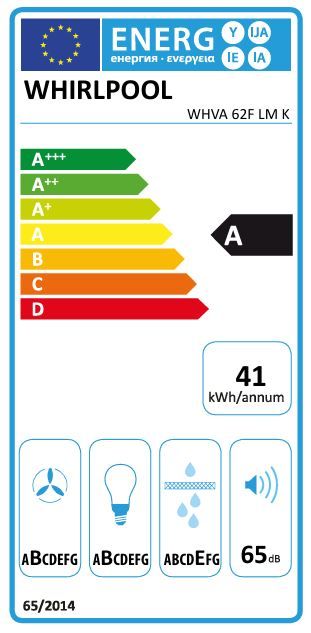 Hotte decorative murale WHIRLPOOL  - WHVA62FLMK