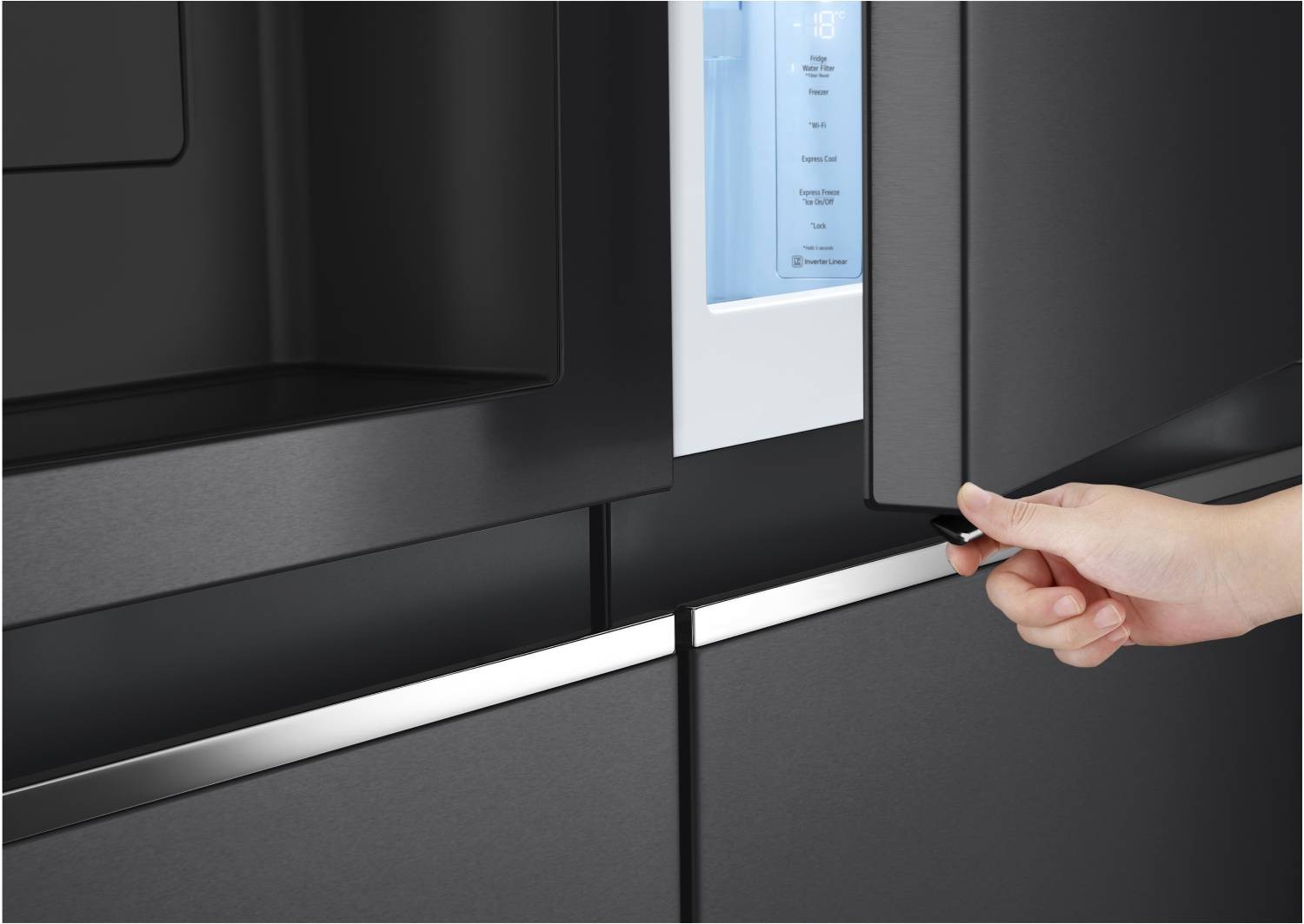LG Réfrigérateur américain Smart Diagnosis Door Cooling+ 635L Noir - GSJV80MCLF