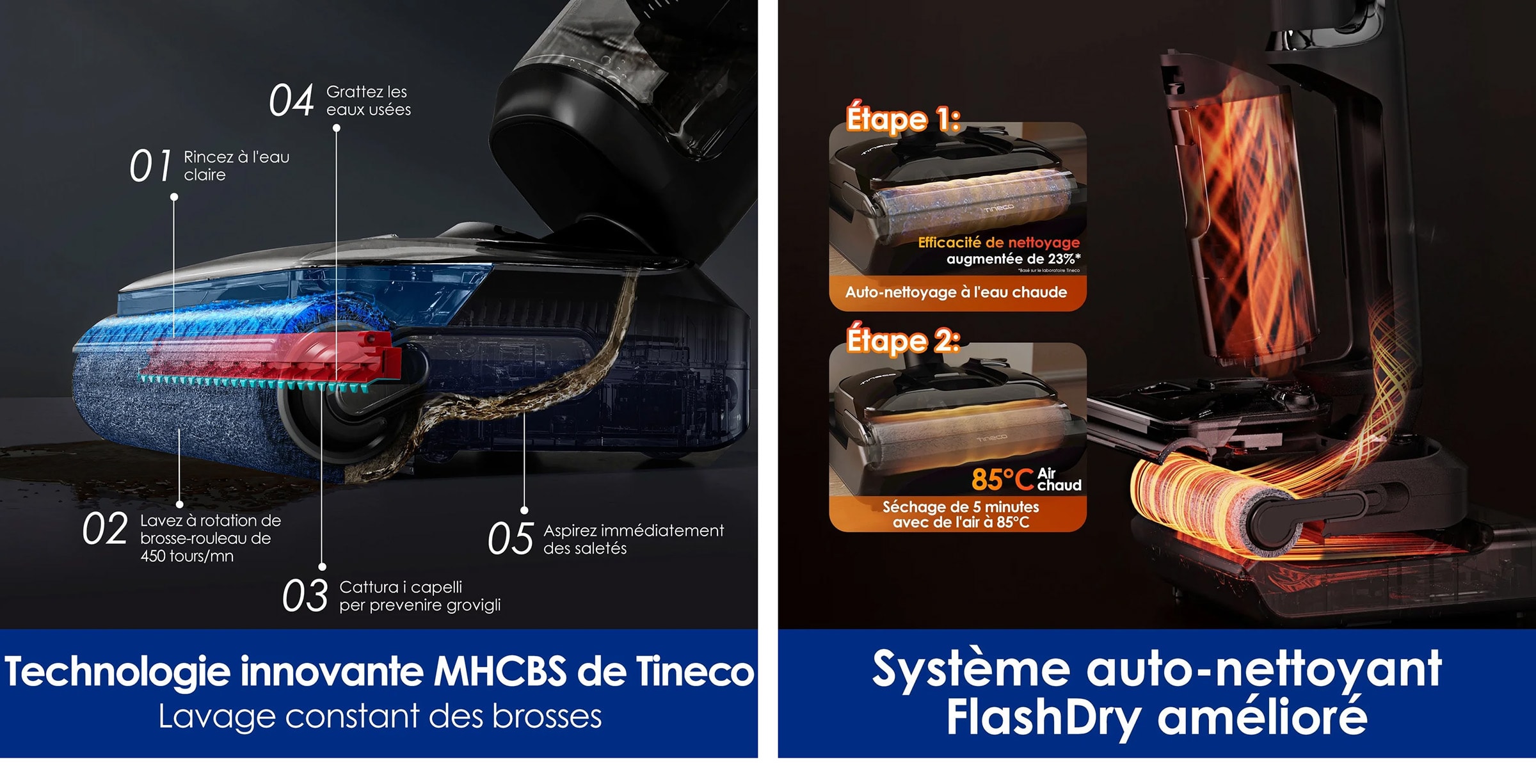 Aspirateur laveur TINECO - FLOORONE-S7STRETCH Aspirateur laveur TINECO - FLOORONE-S7STRETCH