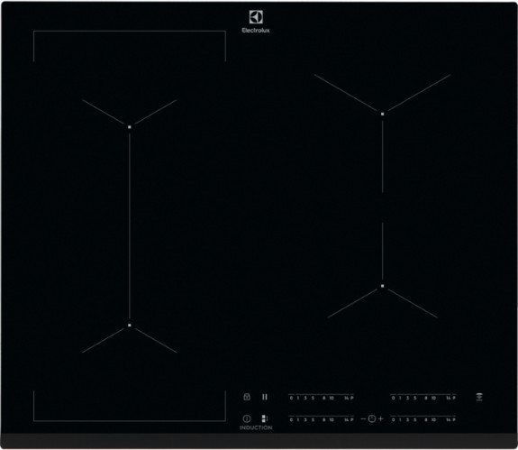 ELECTROLUX Plaque induction Série 600 Bridge H2H 4 Foyers Noire  EIV63443