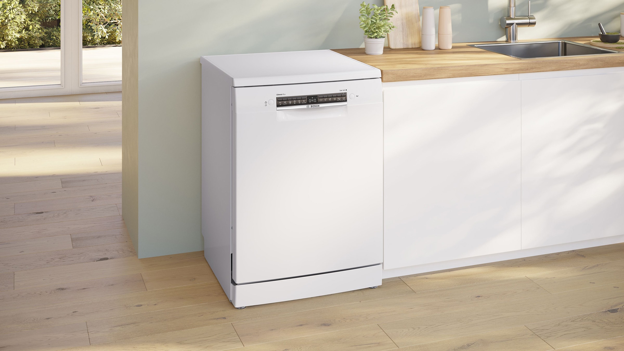 Lave vaisselle 60 cm BOSCH Série 4, 14 couverts, Blanc - SMS4EMW01F Lave vaisselle 60 cm BOSCH Série 4, 14 couverts, Blanc - SMS4EMW01F