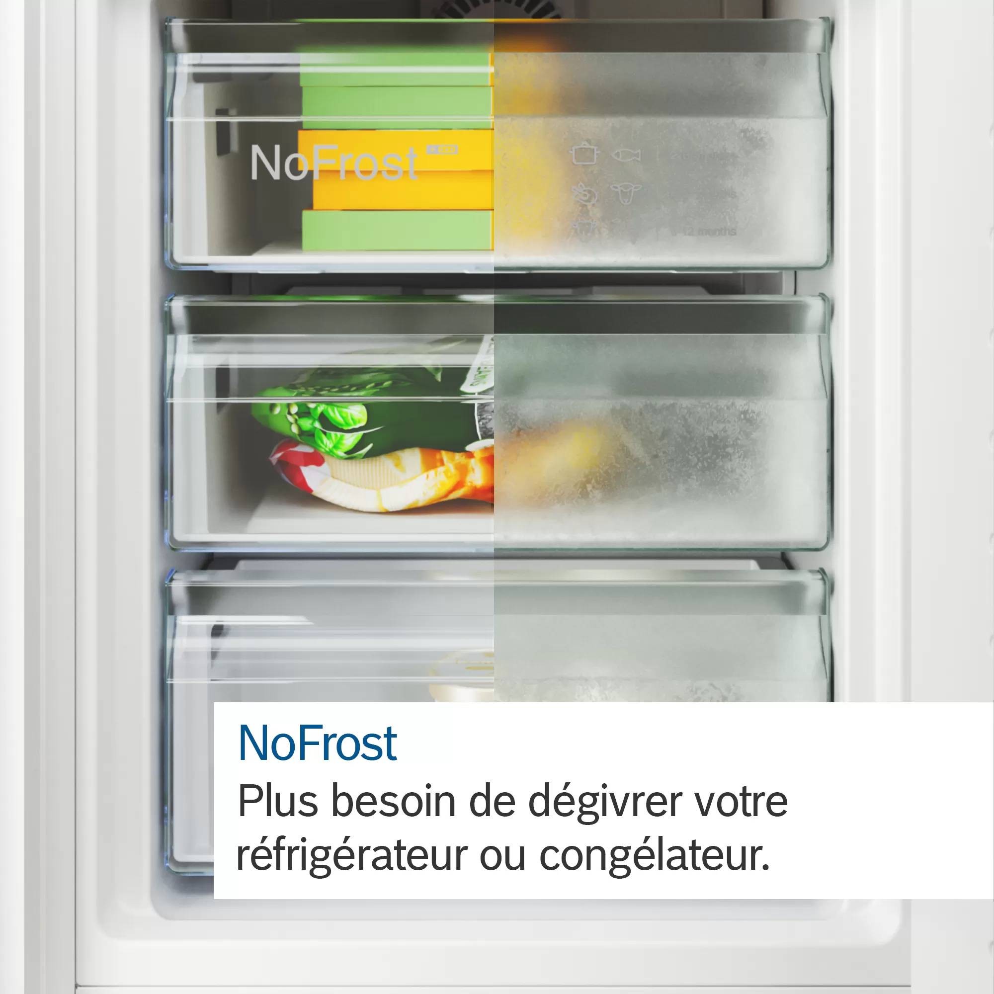 BOSCH Réfrigérateur congélateur bas Série 4 VitaFresh No Frost 321L Inox - KGN367LDF