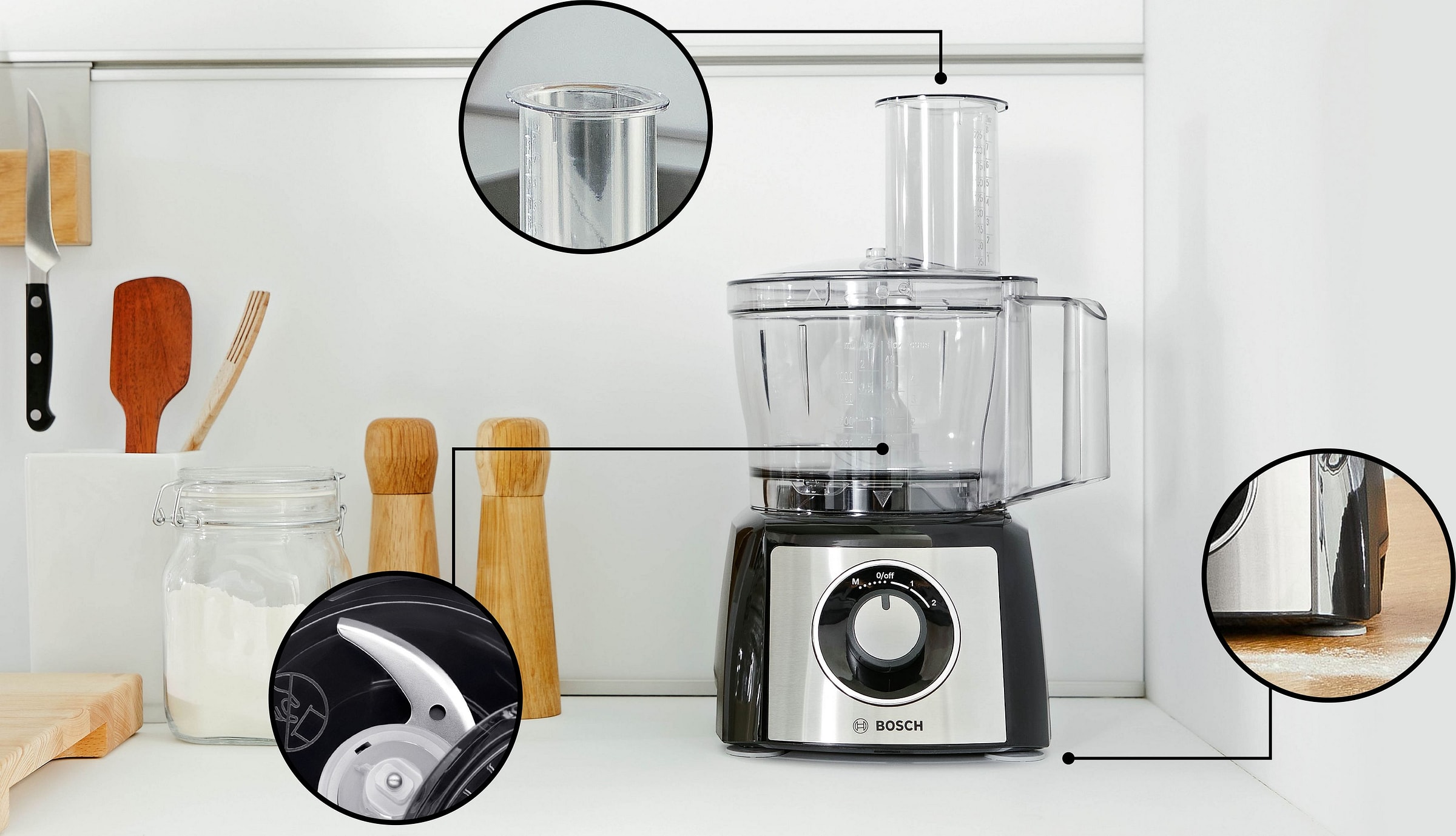 Robot culinaire BOSCH 2.3L 900W Noir - MCM3PM386