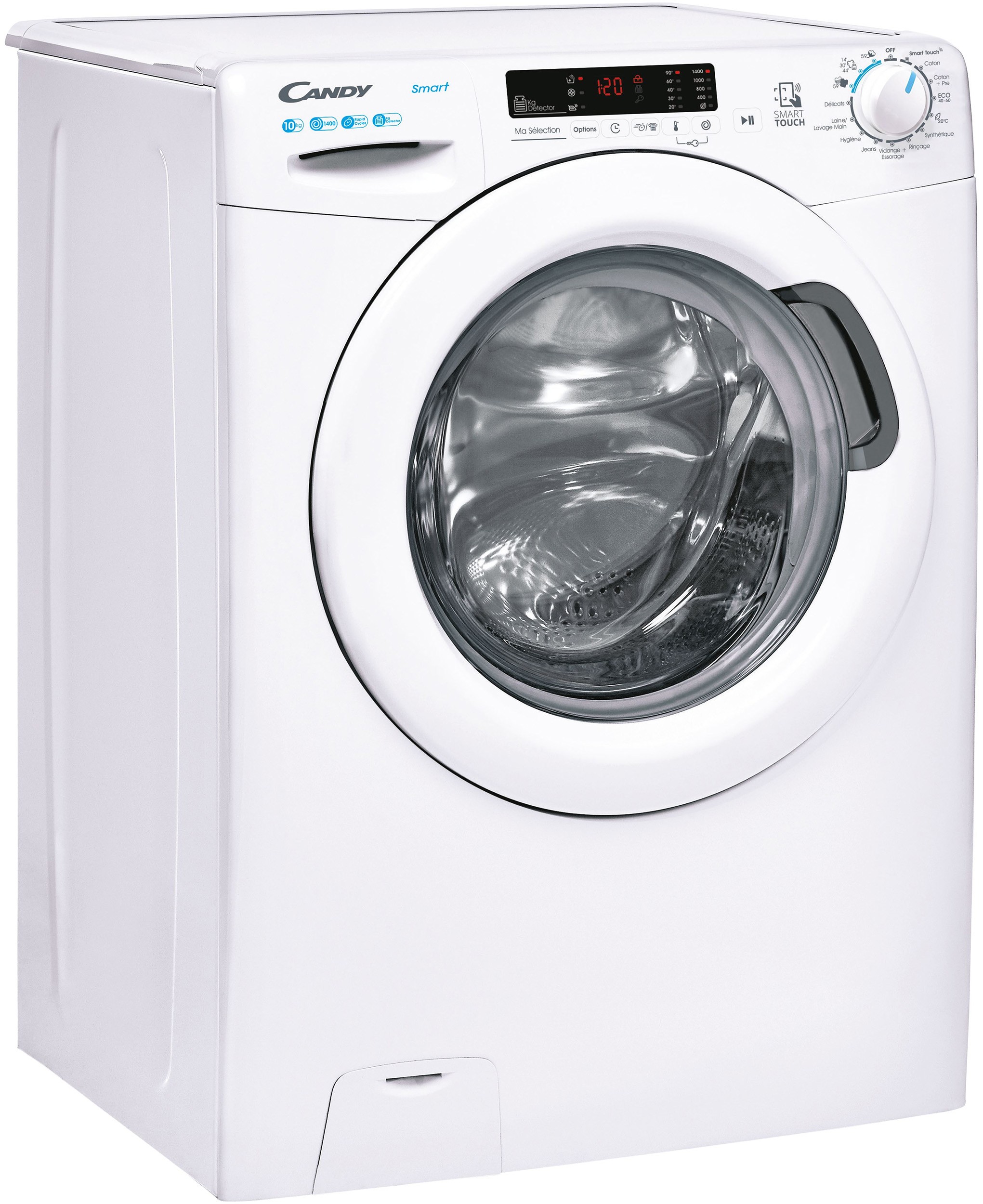 Lave linge Frontal CANDY 1400 trs/mn, 10kg, Blanc - CS4102DW4/1-47