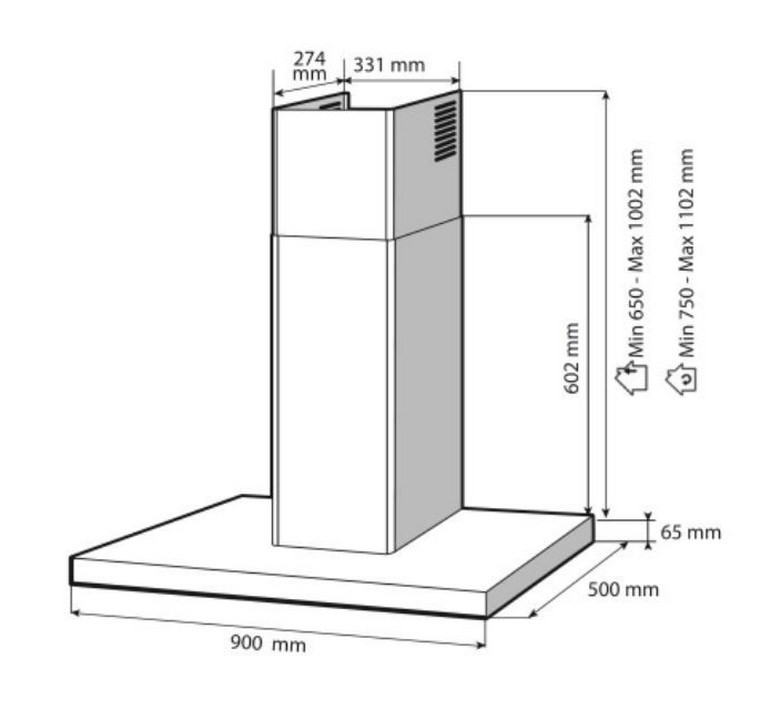 DE DIETRICH Hotte decorative murale DHB7952G