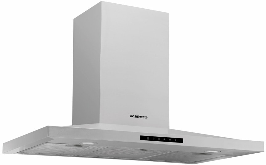 Hotte decorative murale ROSIERES 90cm 69dB Inox RHP97000/1LIN/1