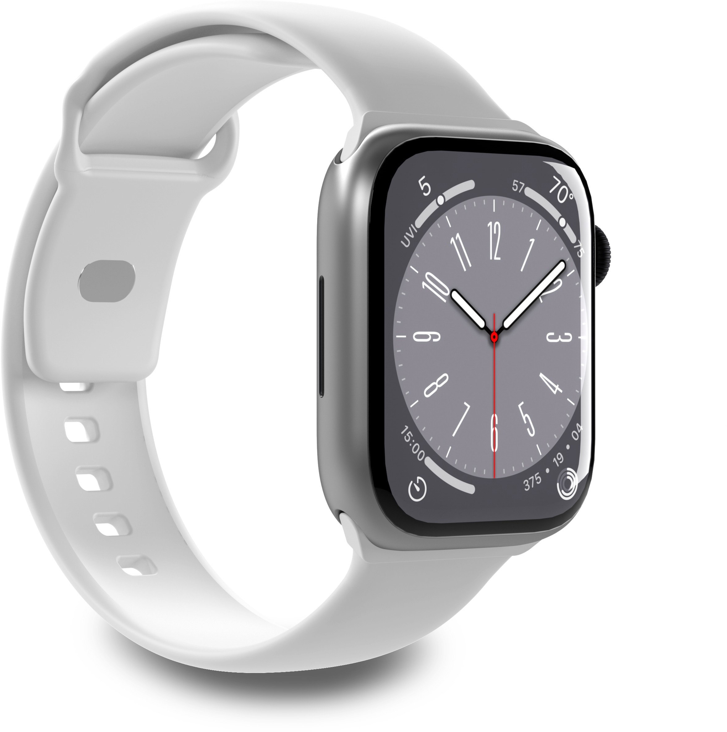 Bracelet pour montre SBS Apple Watch 38/40/41mm Silicone Blanc BRA-APWAT38A41-SILBL