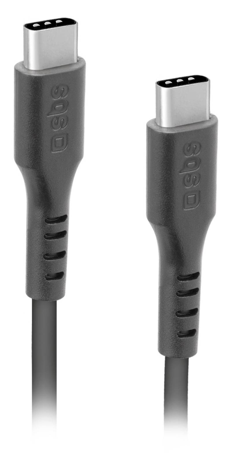 SBS Câble USB Câble de données 1,5 mètres avec connecteurs USB-C - CABLE-USBC-NOIR