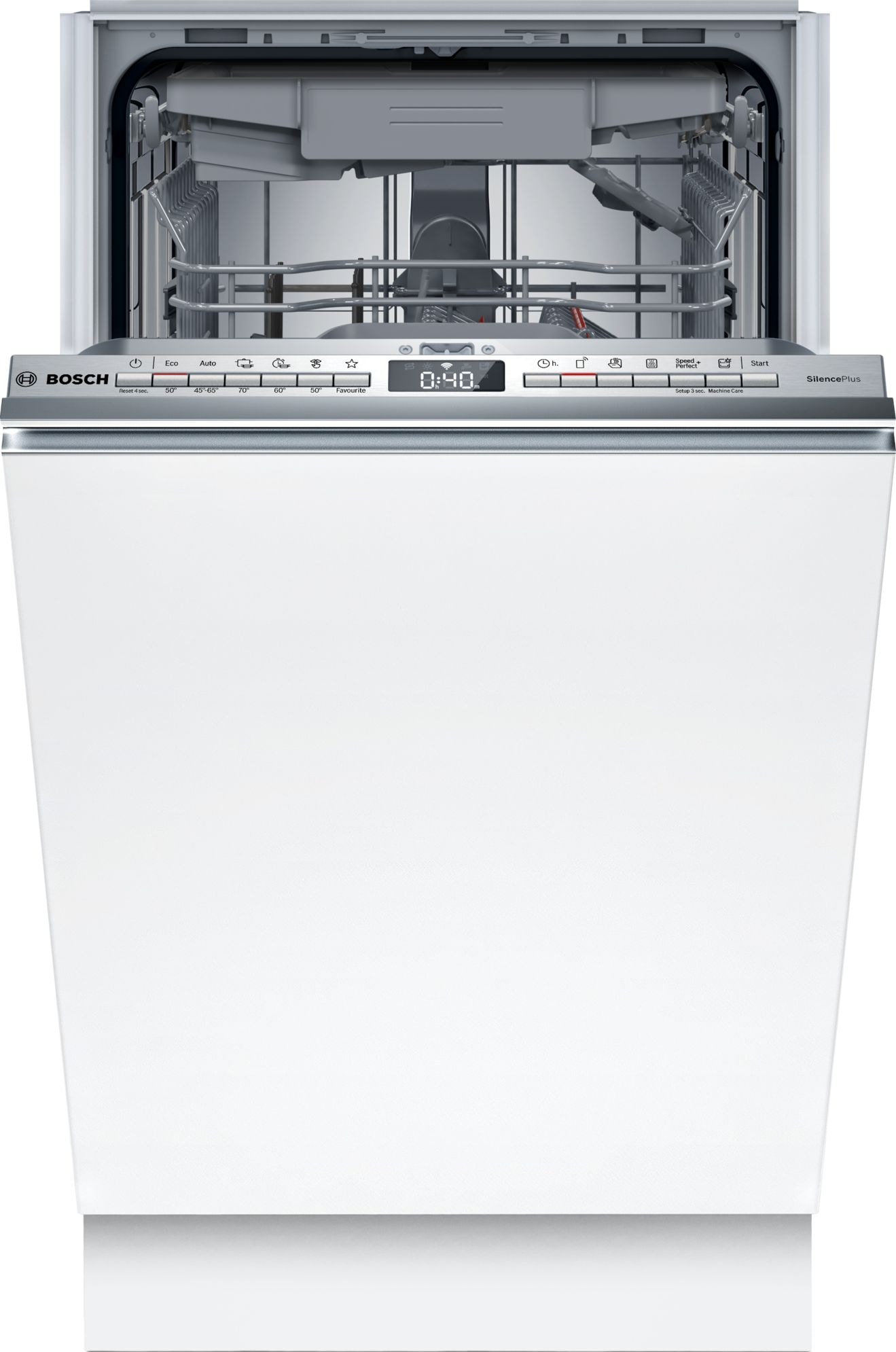 Lave vaisselle tout integrable 45 cm BOSCH Connecté 10 couverts 44dB Inox SPV4EMX17E