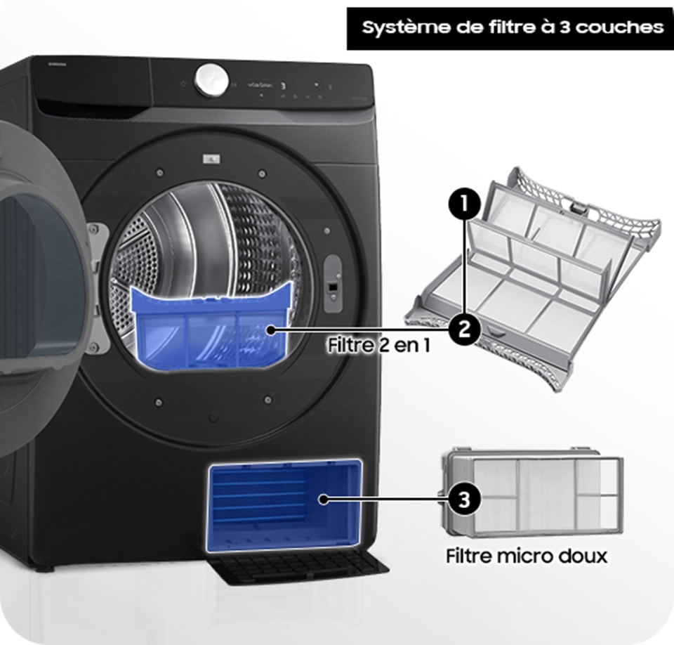 Sèche-linge pompe à chaleur SAMSUNG - DV16DG8600BV Sèche-linge pompe à chaleur SAMSUNG - DV16DG8600BV