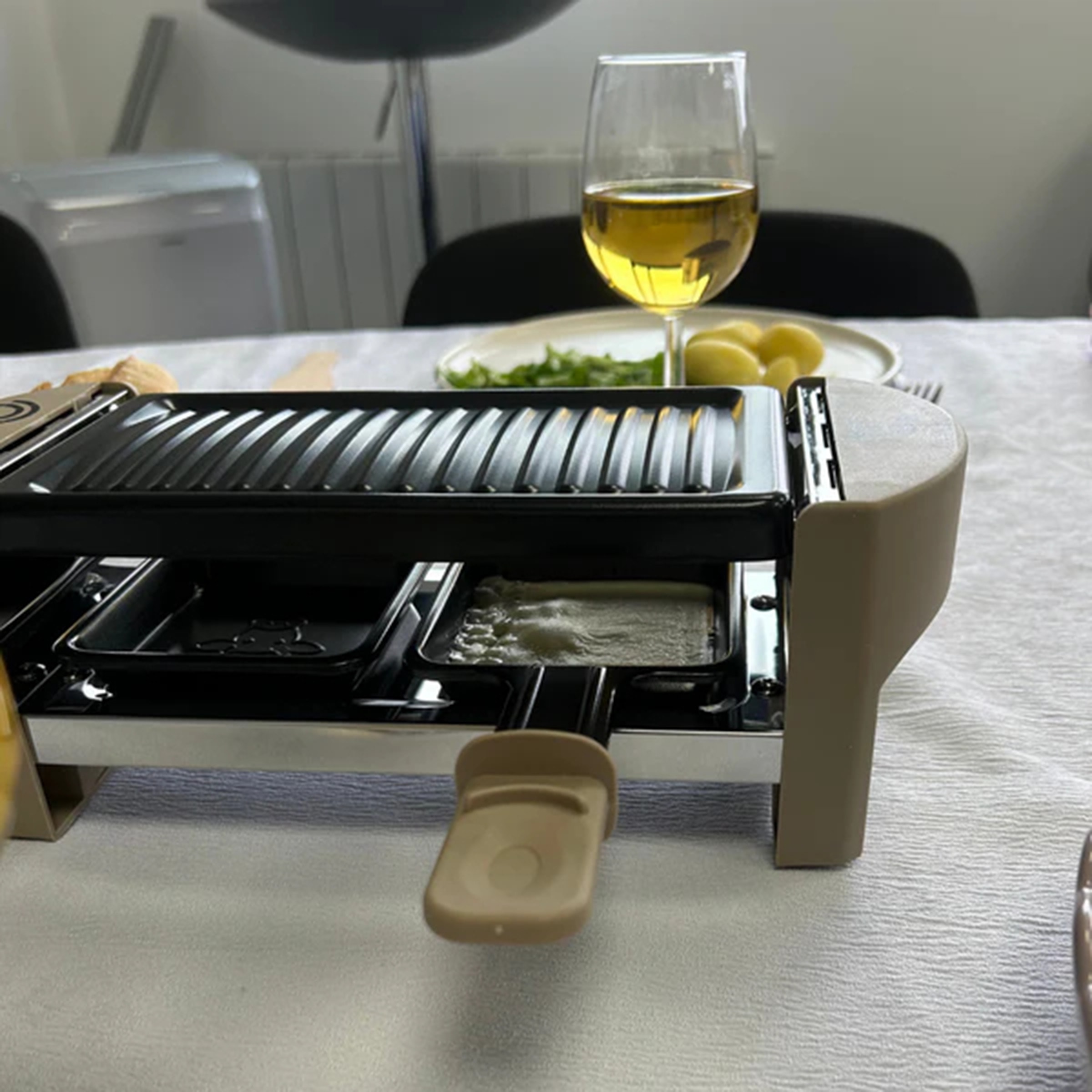 Raclette Multifonction LITTLE BALANCE 2 personnes 320W Beige - 8693