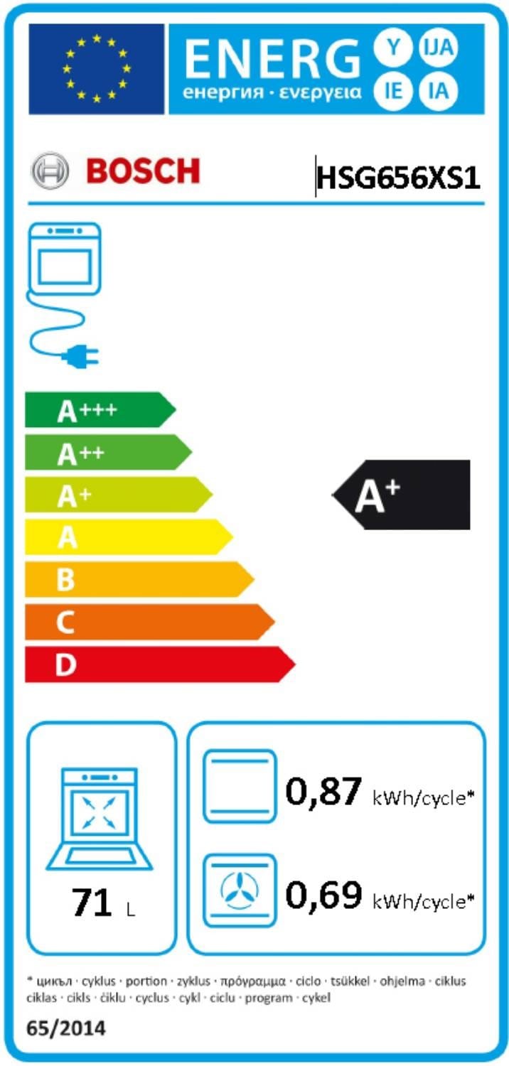 Four encastrable EcoClean BOSCH Serie 8 fonction Vapeur 71L Inox - HSG656XS1 Four encastrable EcoClean BOSCH Serie 8 fonction Vapeur 71L Inox - HSG656XS1