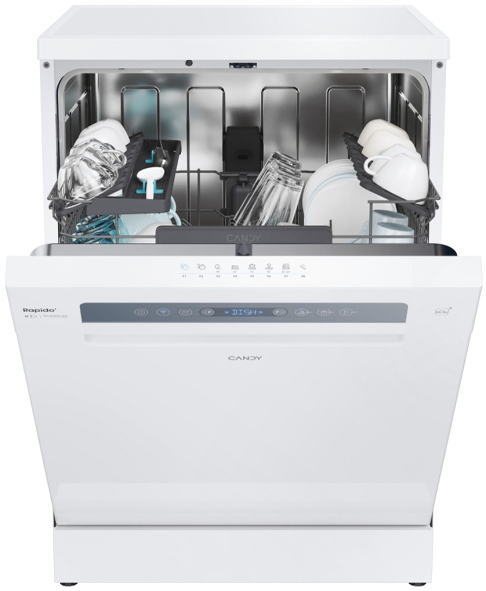Lave vaisselle 60 cm CANDY Rapido', 15 couverts, Blanc - CF5C6F0W