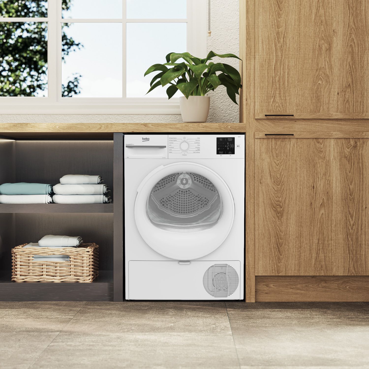 Sèche-linge pompe à chaleur BEKO 9kg Blanc - D3H19E01W