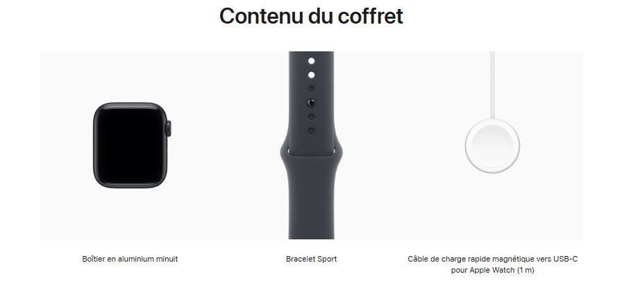 Montre connectée APPLE Watch SE 3 40mm GPS Noir - WATCHSE3-MEH94ZR/A