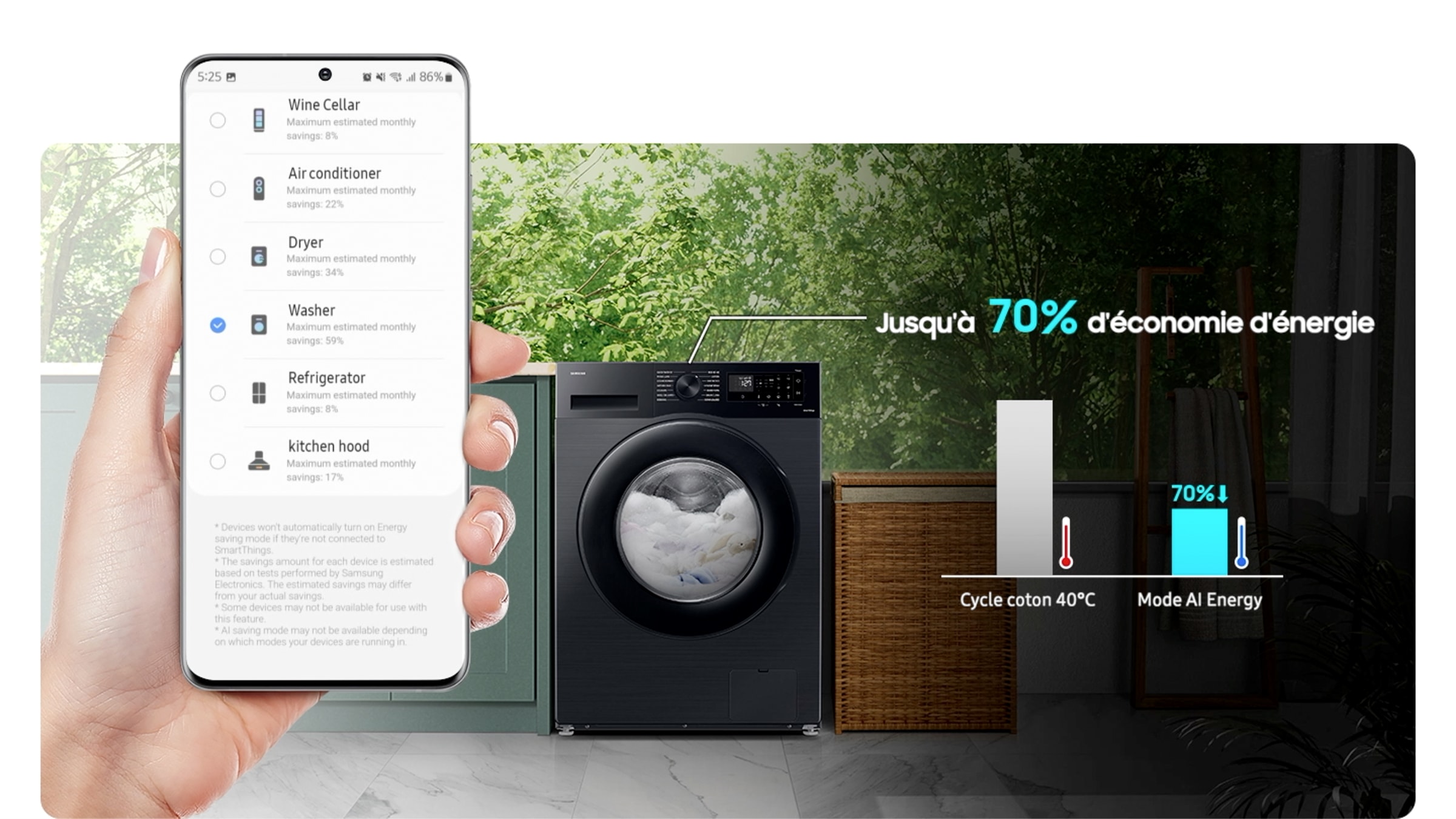 Lave linge Frontal SAMSUNG 11kg 1400trs/min Blanc - WW11DG6B25HH