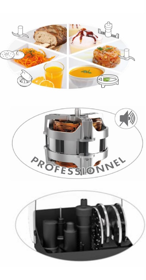 Robot culinaire MAGIMIX 1100W, 3.6L, Inox - 18591F