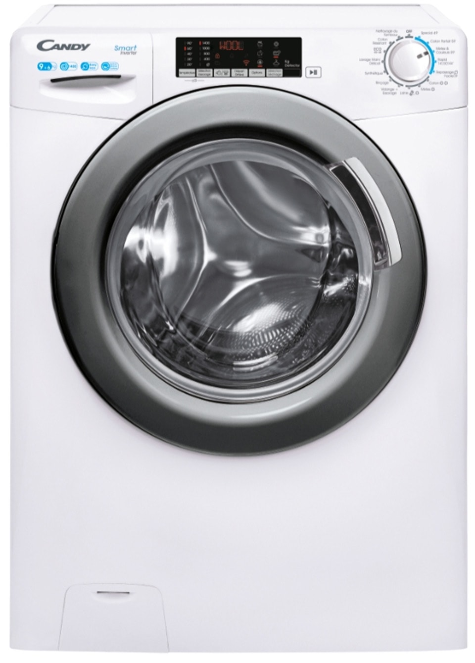 Lave linge sechant Frontal CANDY , 1400trs/mn, 9/6 kg, Blanc CSWS496TWMRE/FR