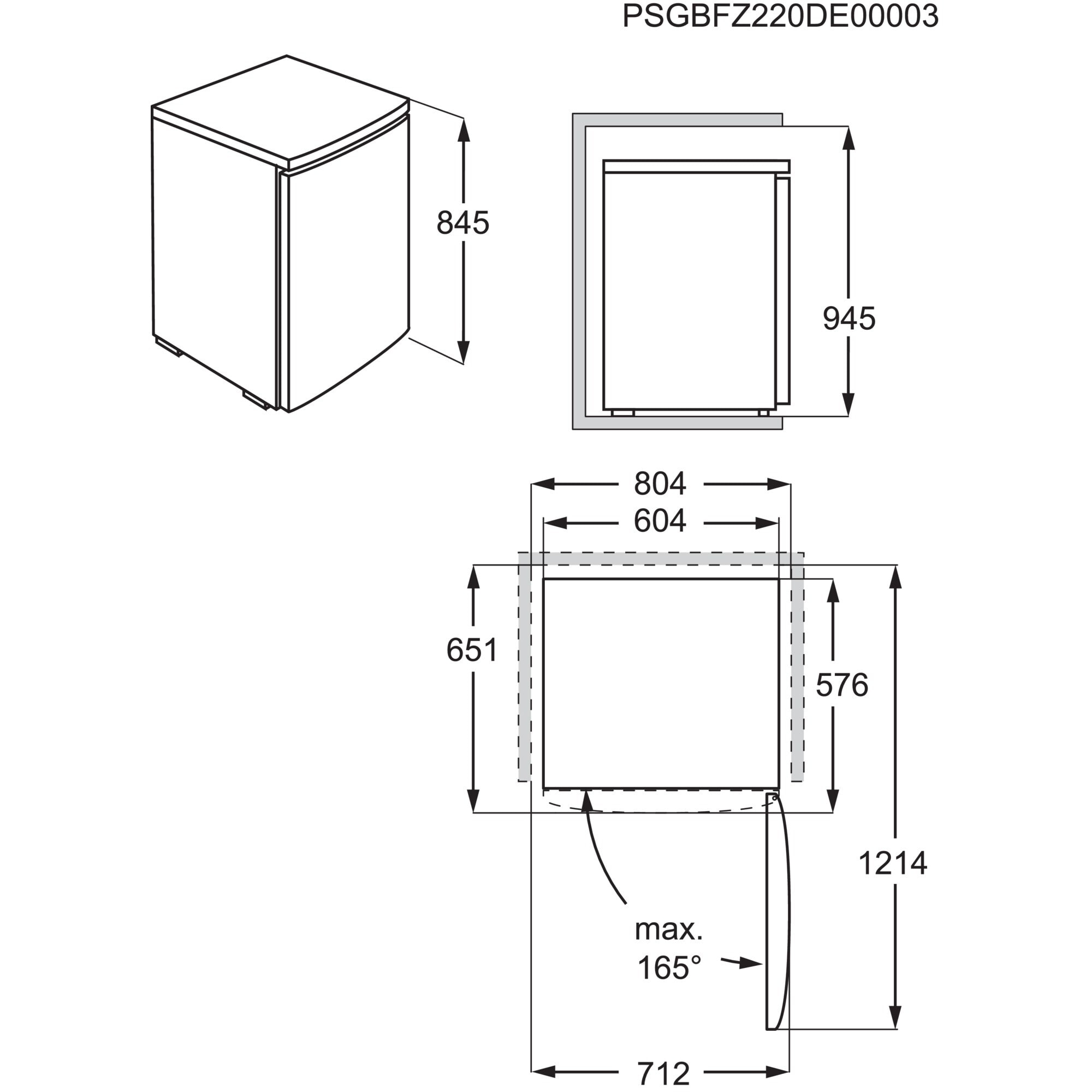 Table top ELECTROLUX Série 500, Froid Statique, 146L, Blanc - LXB1AE15W1 Table top ELECTROLUX Série 500, Froid Statique, 146L, Blanc - LXB1AE15W1