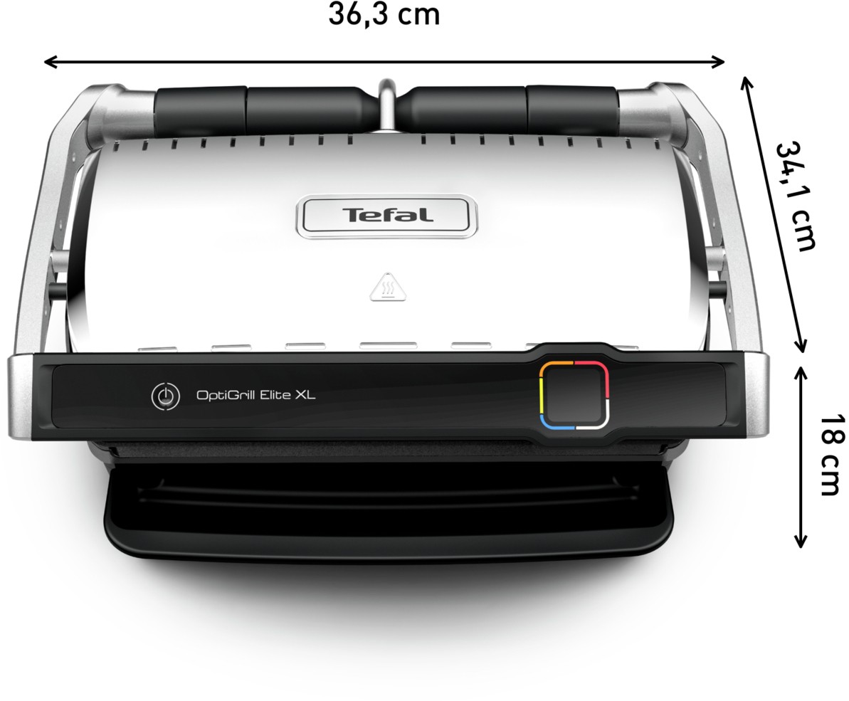 Grill viandes TEFAL Opti Grill Elite 12 programmes 2000W - GC750D12 Grill viandes TEFAL Opti Grill Elite 12 programmes 2000W - GC750D12