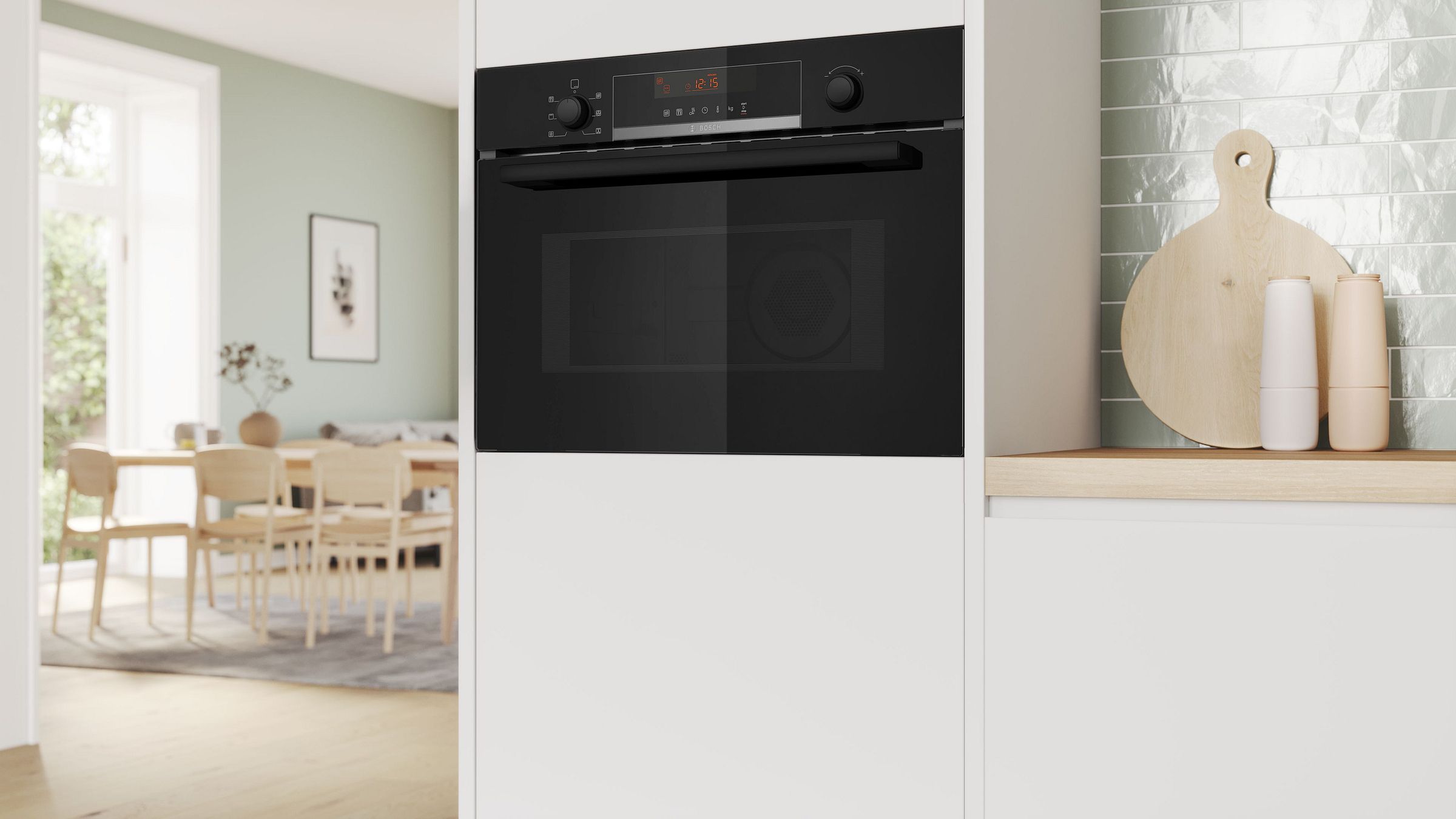 Four combiné micro-ondes BOSCH 900W 44L Noir - CMA583MB0