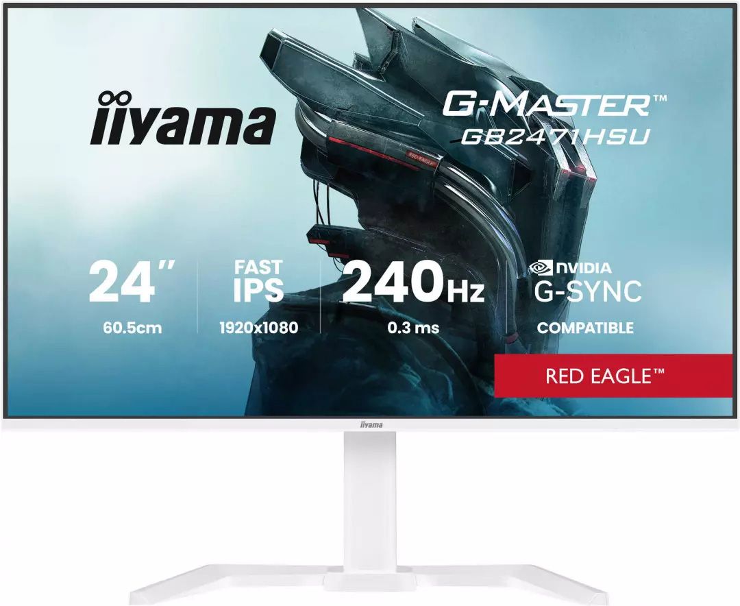 Ecran 24 pouces Full HD IIYAMA IPS HDMI DisplayPort USB Blanc GB2471HSU-W1