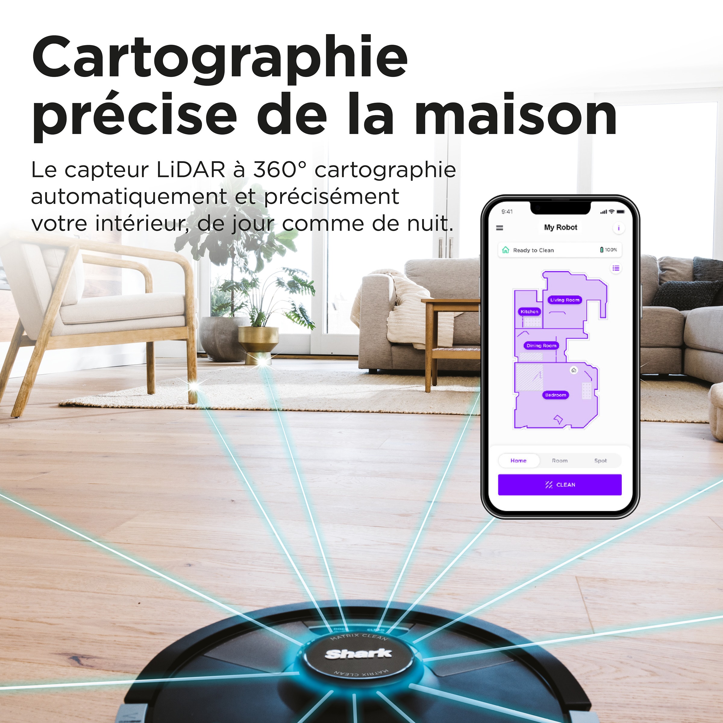 Aspirateur robot laveur SHARK Laveur, 2 en 1, Matrix Plus, Noir - RV2620WDEU Aspirateur robot laveur SHARK Laveur, 2 en 1, Matrix Plus, Noir - RV2620WDEU