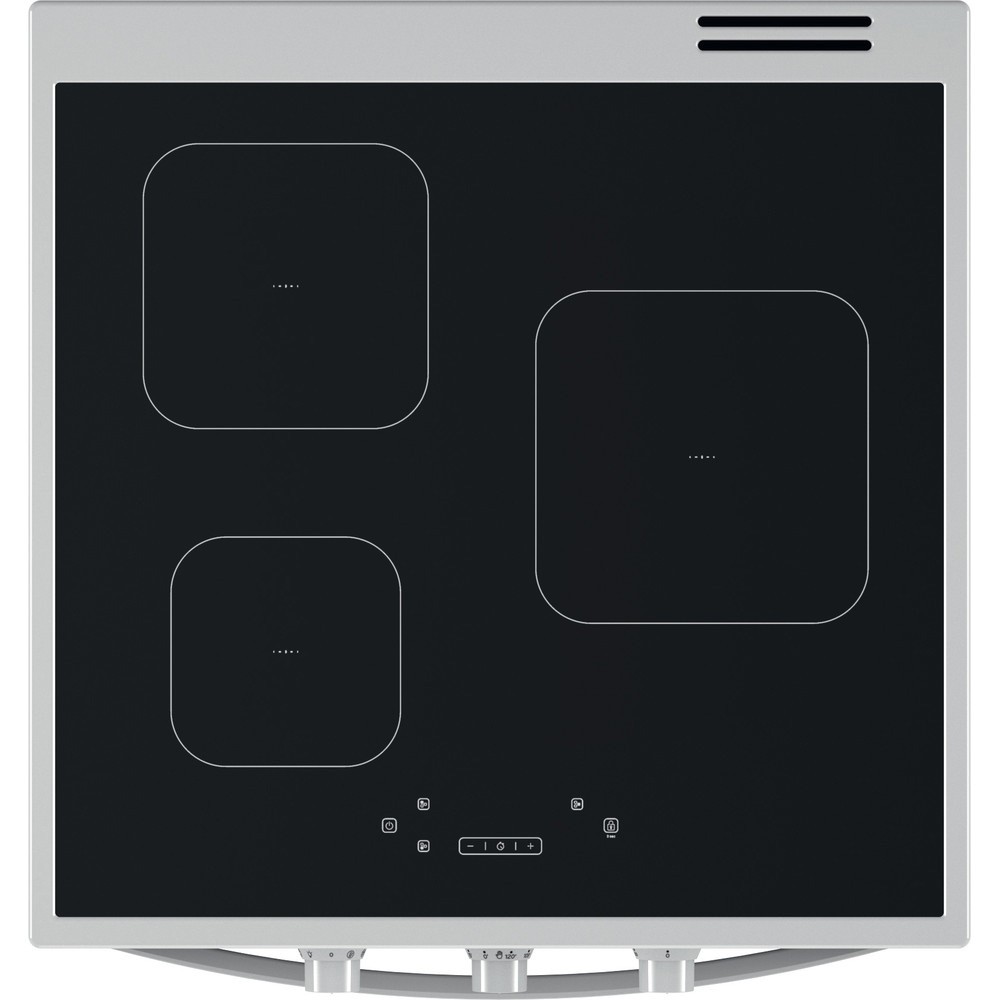 INDESIT Cuisiniere induction 3 foyers four catalyse Blanc - IS67IQ5PCW