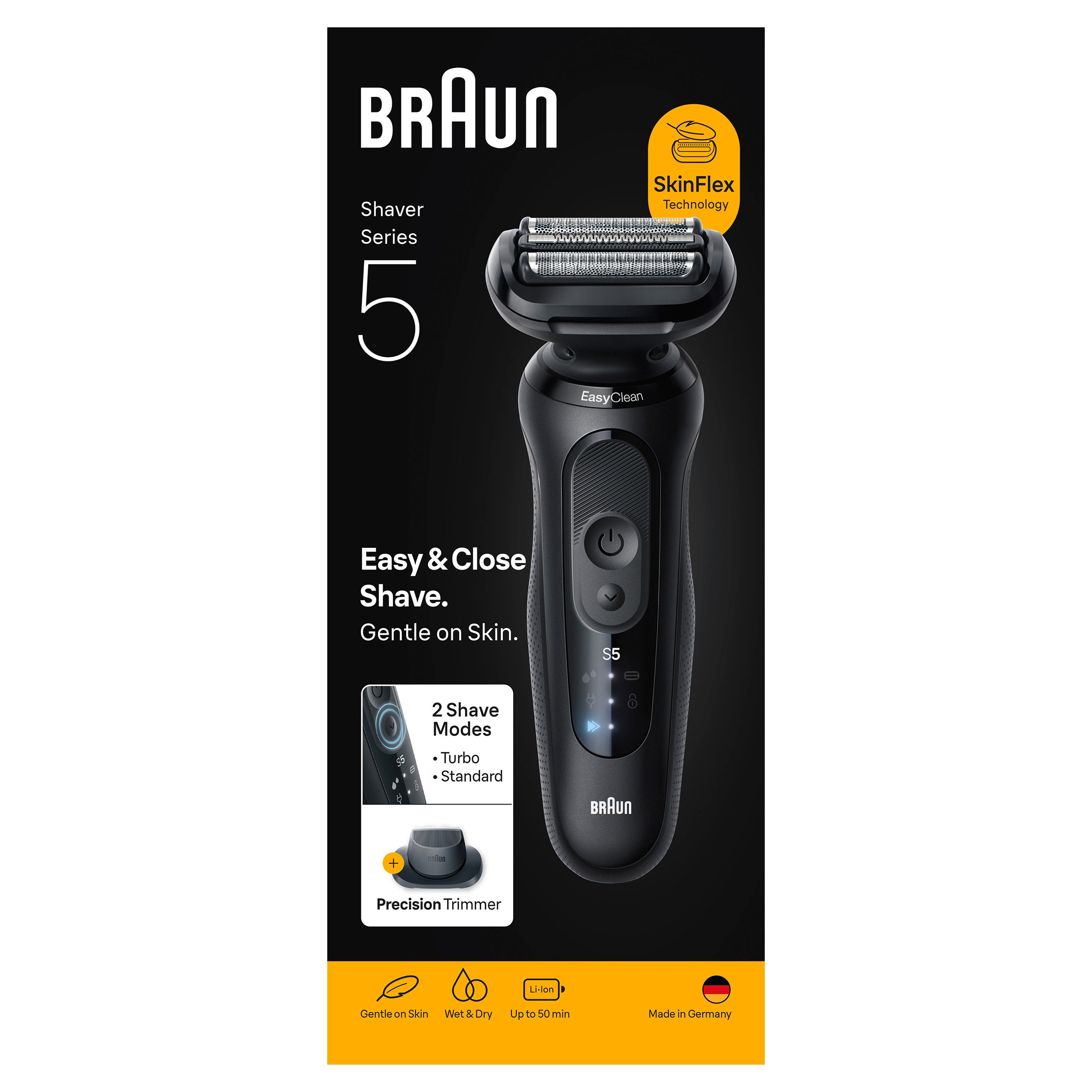 Rasoir électrique BRAUN SensoAdapt Wet & Dry 3 lames flexibles - 52-N1200S