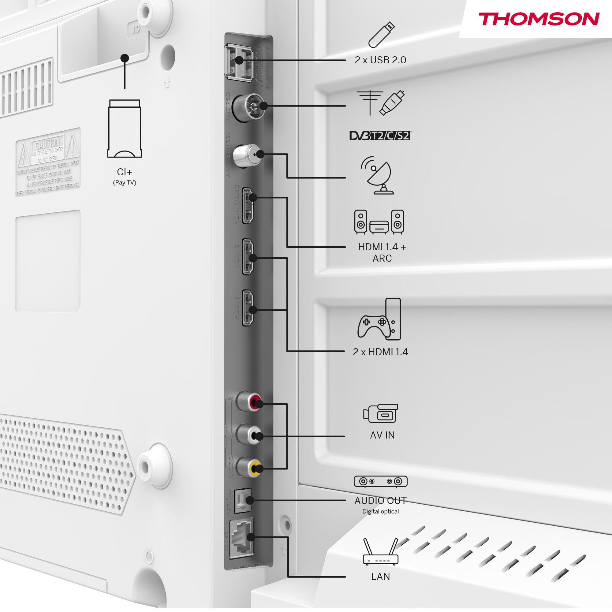 TV LED 60 cm THOMSON Google TV 60 Hz 24" - 24HG2S15CW