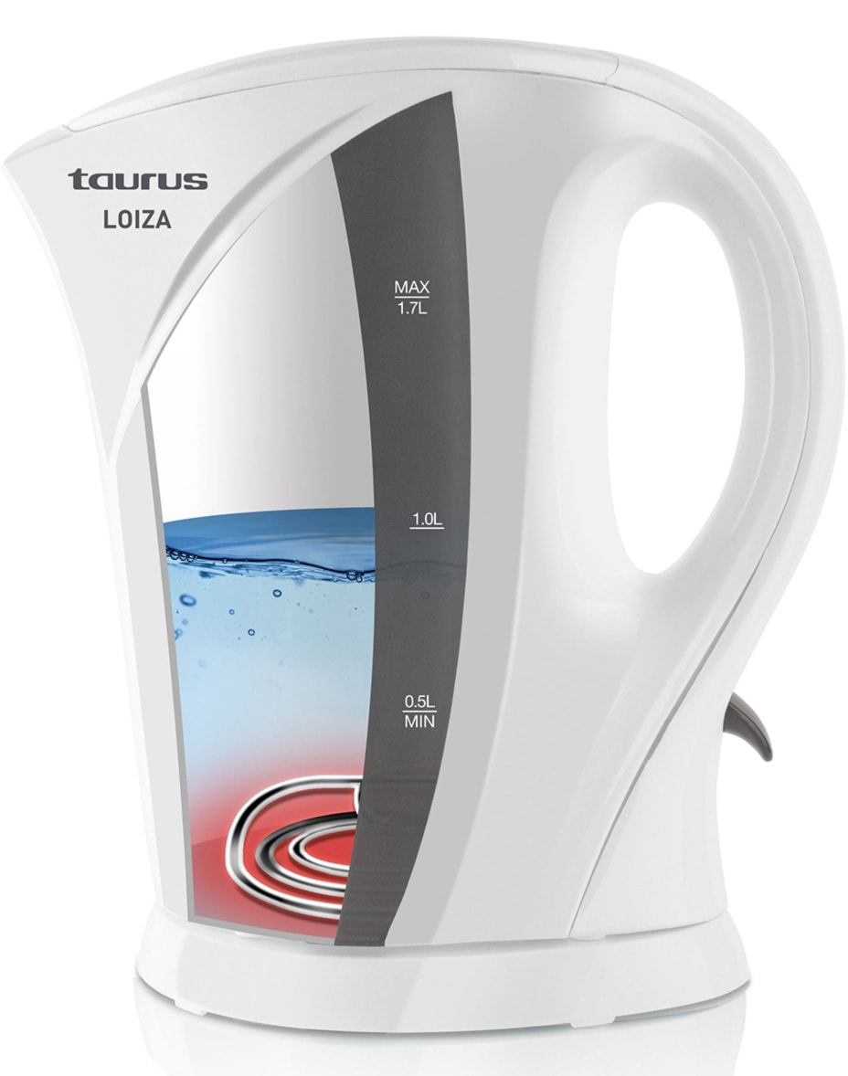 Bouilloire TAURUS 1,7L 2200W Blanc - LOIZA